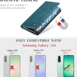 KZB Handyhülle für Samsung Galaxy A26 5G, Klappbar Tasche Flip in Lederoptik