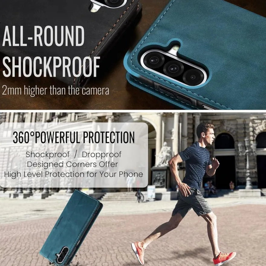 KZB Handyhülle für Samsung Galaxy A26 5G, Klappbar Tasche Flip in Lederoptik