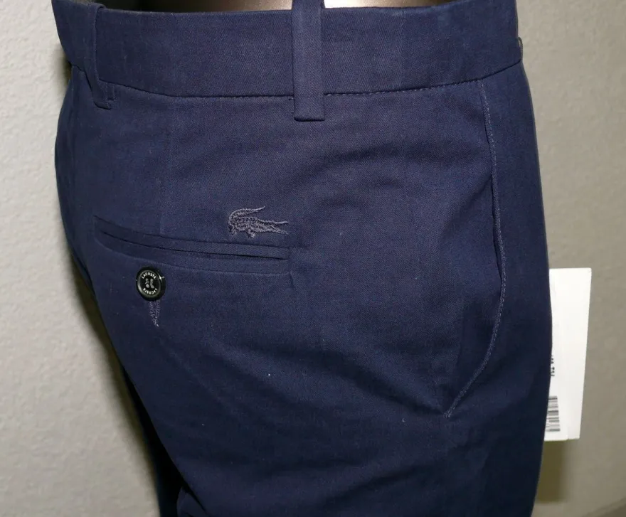Lacoste Classic HF 2649 166 Elegante Leinen Jeans Hose Regular 32 bis 44 Marine