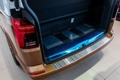 Ladekantenschutz passend für VW T6 6.2015-9.2019 Edelstahl Schwarz