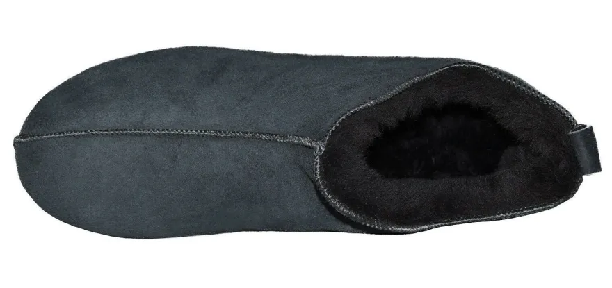 Lammfell Leder Mokassin Hausschuhe Pantoffeln Hüttenschuhe Slipper Gr.36-47 Grau