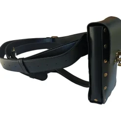 Larswon M Schwarz - Renaissance Hüfttasche in Lederoptik für Damen, vielseitig