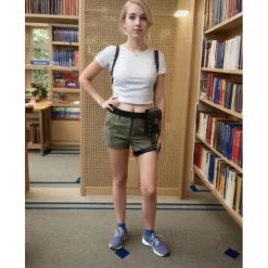 Larswon M Schwarz - Renaissance Hüfttasche in Lederoptik für Damen, vielseitig