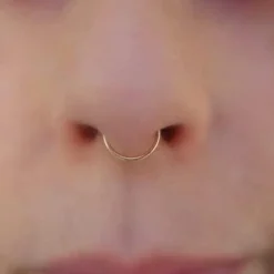 Lauritami Fake Septum Nasenring Nase Piercing Edelstahl Kristall 24 Stück