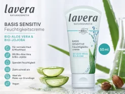 Lavera basis sensitive Feuchtigkeitscreme 50 ml Bio-Aloe Vera Jojoba vegan