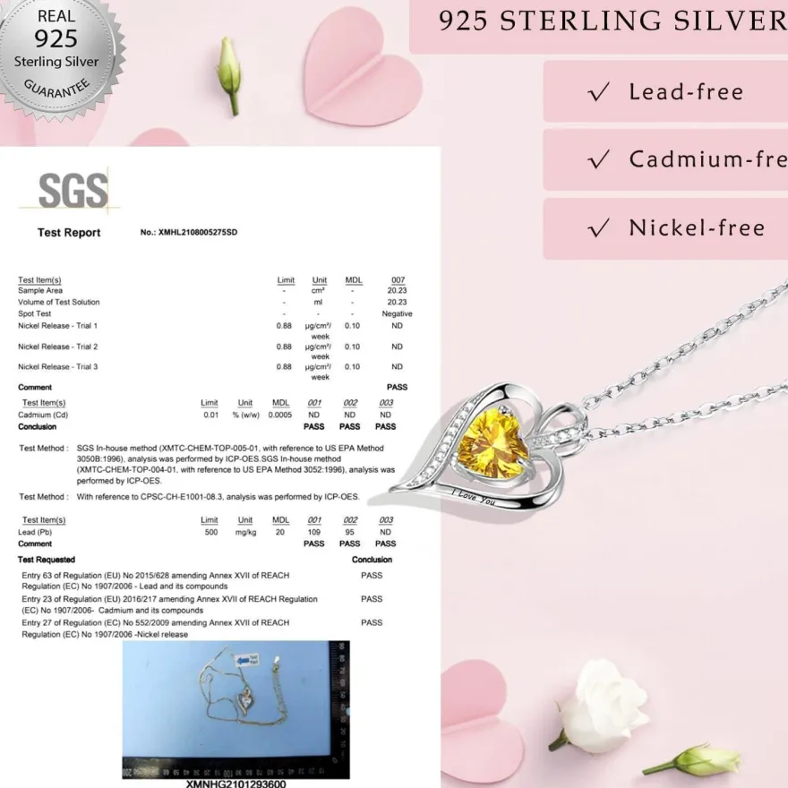 LAVUMO Herz Halskette Damen Silber 925