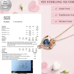 LAVUMO Herz Kette Damen Silber 925