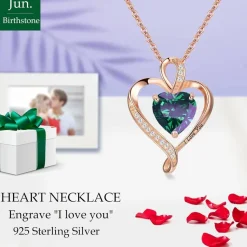 LAVUMO Herz Kette Damen Silber 925