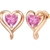 LAVUMO Ohrringe Silber 925 Rosegold Gold Damen Ohrstecker Set, Geschenk für