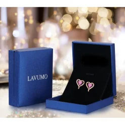 LAVUMO Ohrringe Silber 925 Rosegold Gold Damen Ohrstecker Set, Geschenk für
