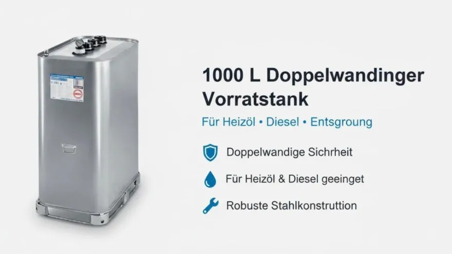 1000L Dieseltank - Heizöltank - Doppelwandig - Lagertank - Öltank * AKTION*