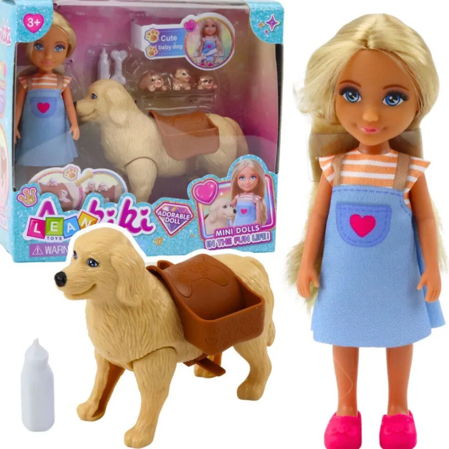 Lean Ankiki Hund Mini Puppe Set Mit Tasche Welpen Knochen