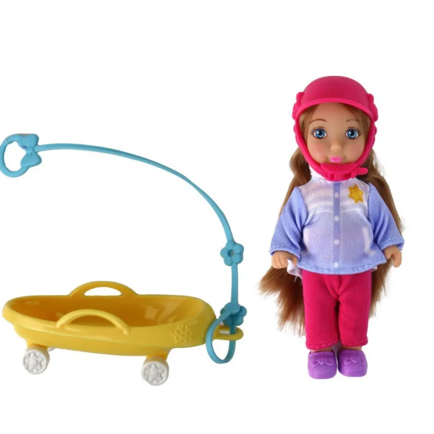 Leantoys Anlily Dolls Mutter-Tochter-Schlittenset