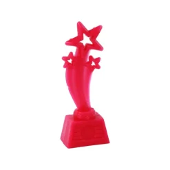 LeanToys Anlily Kinderpuppe Ballerina Tänzerin mit Dutt in rosa Kleid und Statuette