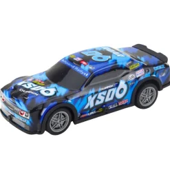 Lean Toys Ferngesteuertes Rc-Rennauto Leuchtendes Gehäuse Schwarz Und Blau