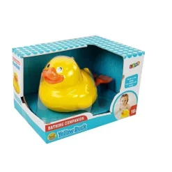 Leantoys Gelbe Ente auf Batterien 18 cm für die Badewanne