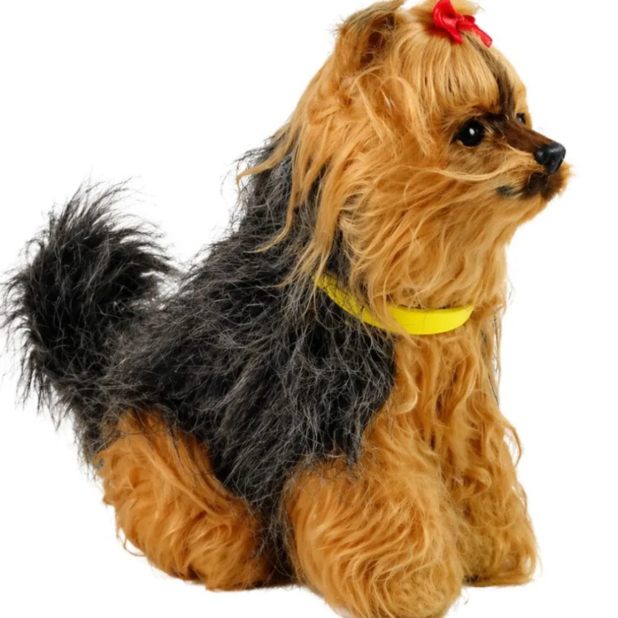 Lean Toys Interaktiver Yorkshire Terrier Hund Plüsch Hund Bellen Bewegt Schwanz