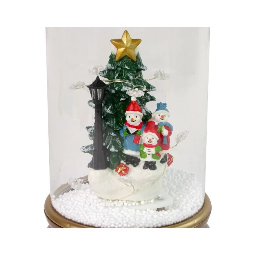 Lean Toys LEAN Toys Weihnachtskuppel mit Schnee und Musik, Weihnachtsmann, Gold