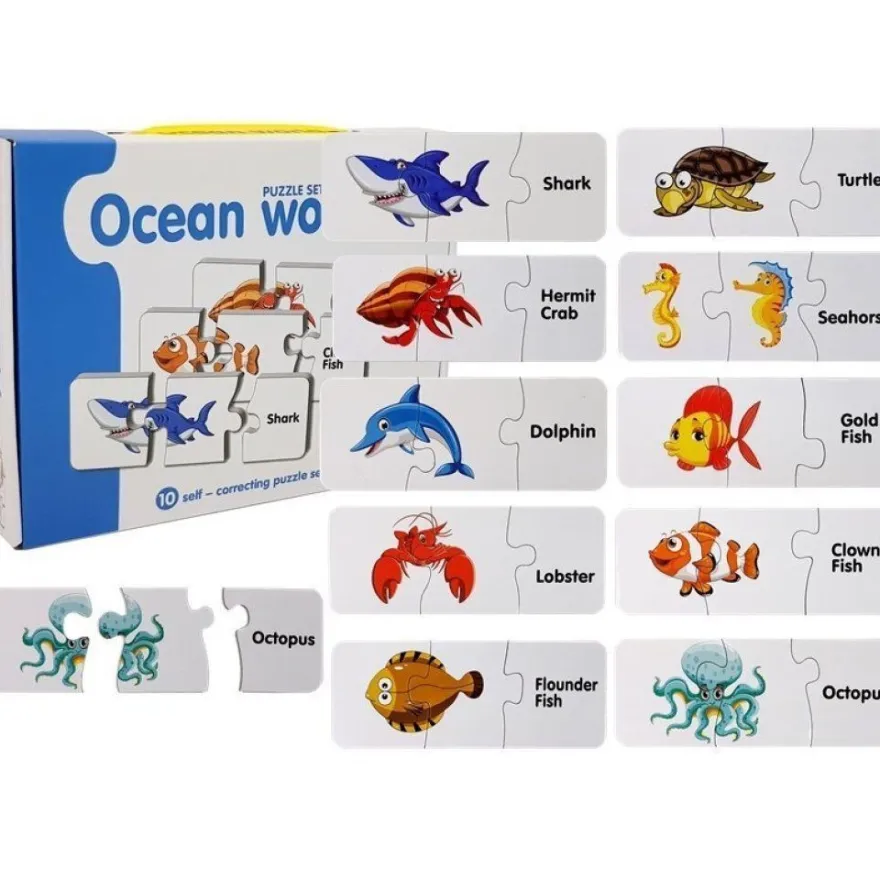 Lean Toys Lernpuzzle Die Welt der Ozeane Puzzle 10 Verbindungen
