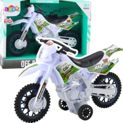 Lean Toys Off-Road Cross-Country-Motorrad-Antriebslichter Sounds Weiß