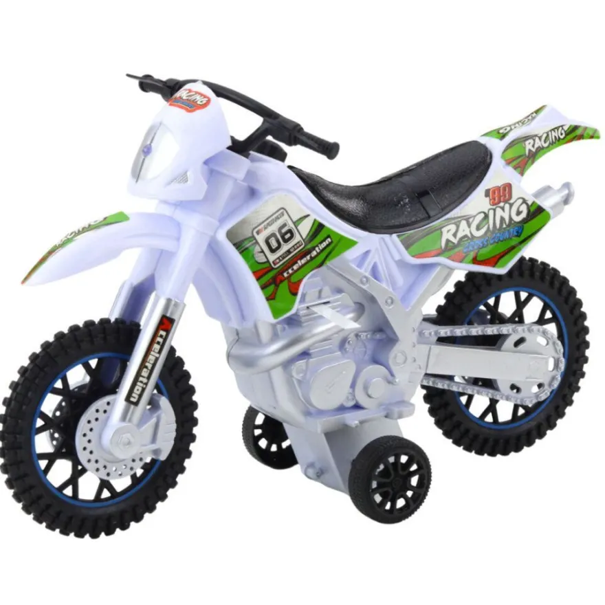 Lean Toys Off-Road Cross-Country-Motorrad-Antriebslichter Sounds Weiß