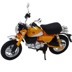 Lean Toys Retro Classic Metall-Motorradscheinwerfer Gelb 1:12