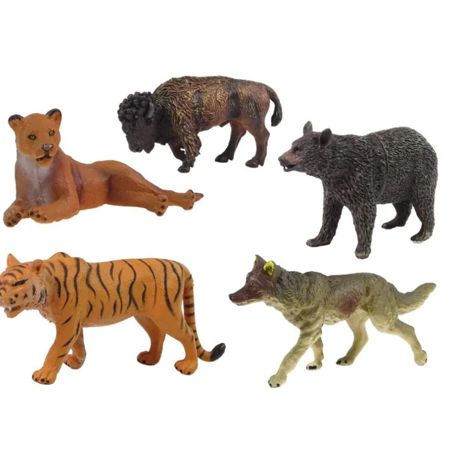 Lean Toys Set mit afrikanischen Waldtieren Figuren Bär Tiger
