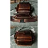 Le'aokuu Herren Echt Leder Hüfttasche Gürteltasche Bauchtasche Reißverschluss