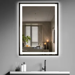 LED Badspiegel Badezimmerspiegel mit Beleuchtung Wandspiegel Beschlagfrei IP44