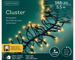 LED Clusterbeleuchtung Outdoor L.550cm 588L schwarz/klassisch warm