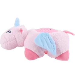 LED Lampe Kuscheltier Einschlafhilfe Einhorn Nachtlicht mit Sternenhimmel und Musik