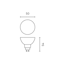LED line LED-Lampe GU10 5,5 W 345 lm 2200–3000 K Ra 90 60° TRIAC-dimmbar 220–240