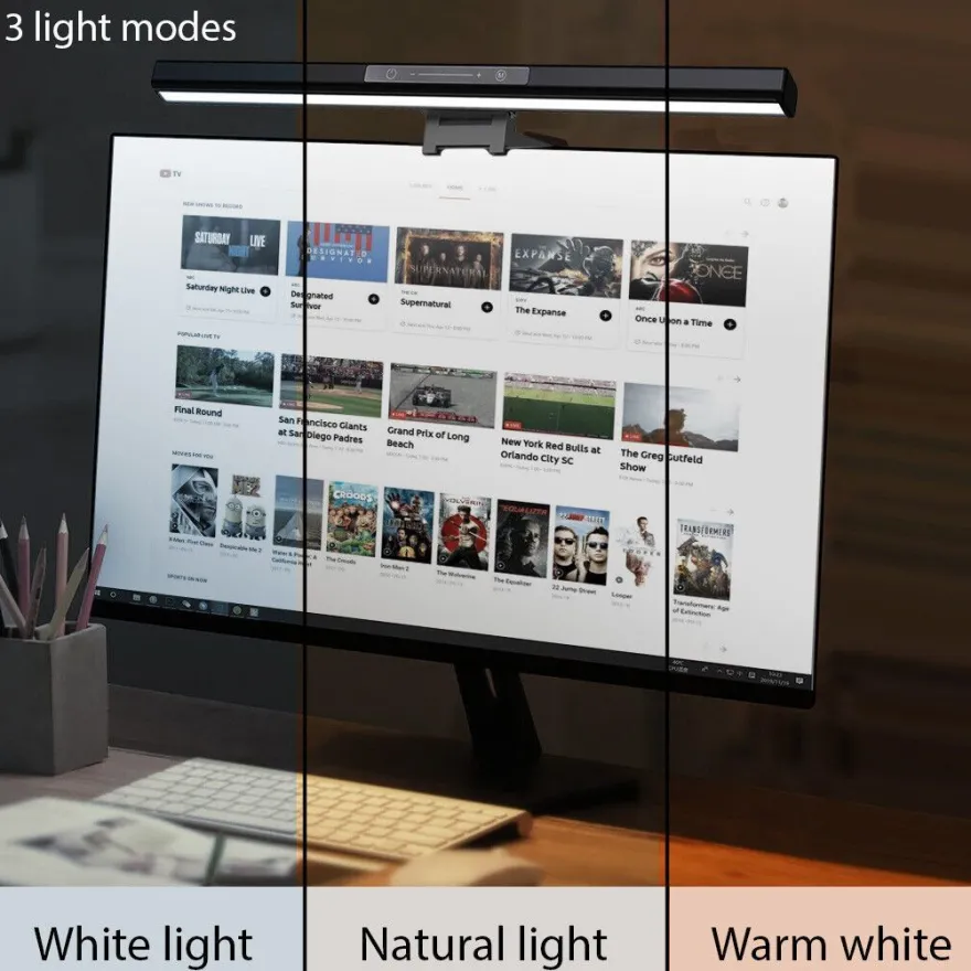 LED Monitor Lampe 5W Bildschirmlampe Einstellbare Helligkeit und Farbtemperatur