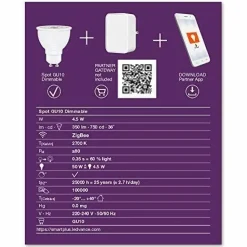 Ledvance Smart+ LED ZigBee GU10 Spot dimmbar warmweiß EEK: G (Spektrum A bis G)