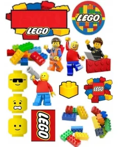 Lego Essbar Bausteine Bauen Tortenaufleger Torte Geburstag Zuckermasse + NAME