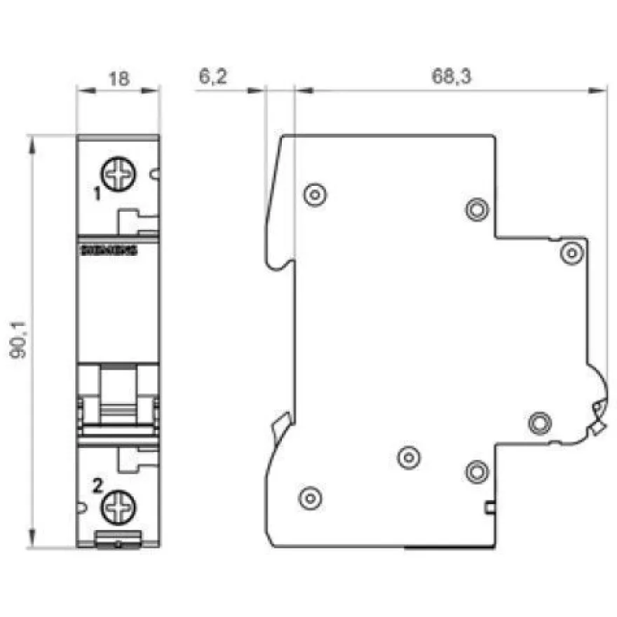 Leitungsschutzschalter 1P B10A 10kA VDE Siemens