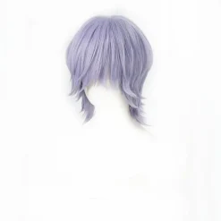 LeMarnia Anime Cosplay Perücke Hellviolett Herren Kurz, Hitzebeständig, für