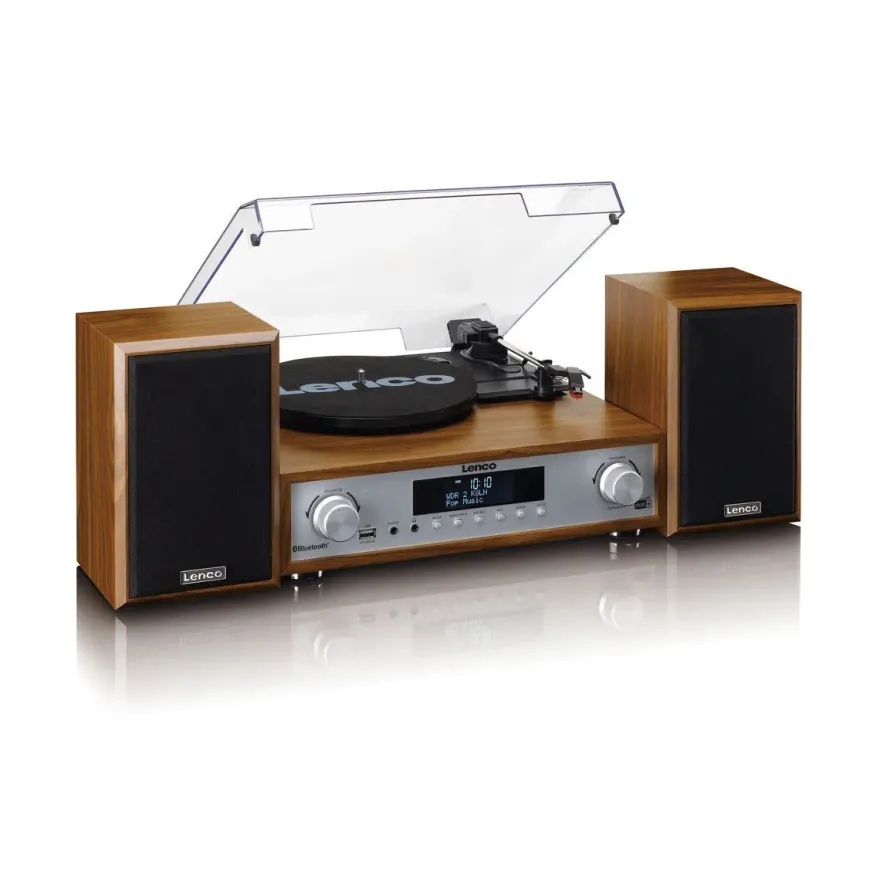 LENCO MC-160WD Hifi-Set DAB+, FM-Radio, Plattenspieler und BT