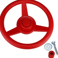 Lenkrad für Spielturm Hochbett Kletterturm Steuerrad Schiffslenker Baumhaus rot