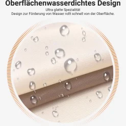 Lerores Duschvorhang 80x180 cm Beige Streifen, Wasserabweisend, Waschbar