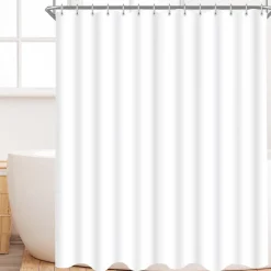 Lerores Duschvorhang 120x180cm Reinweiß - Wasserabweisend, Antischimmel