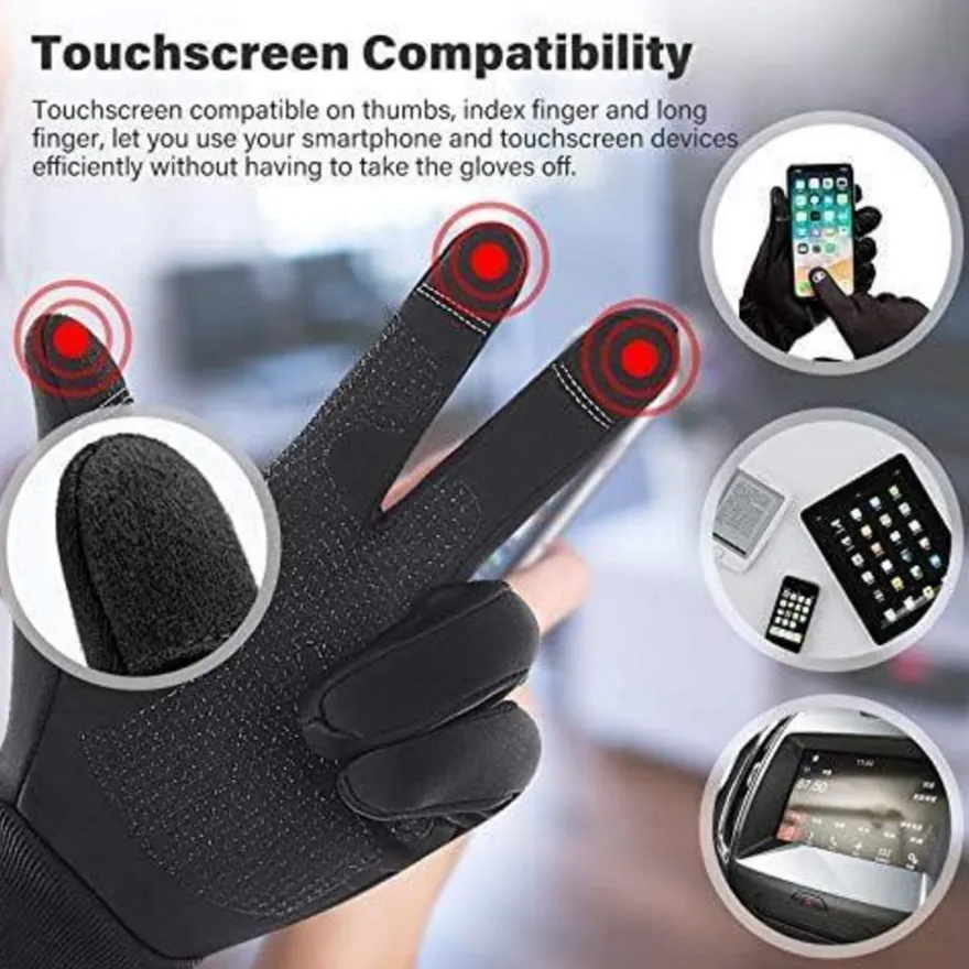 LERWAY Winter Warme Handschuhe mit Touchscreen für Herren und Damen, winddicht