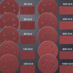 LESNIC 600 Körnung Schleifscheiben 50 Stück, 125mm Klett-Schleifpapier für