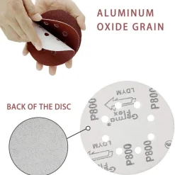LESNIC 600 Körnung Schleifscheiben 50 Stück, 125mm Klett-Schleifpapier für