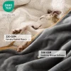 Lesure Wasserdichte Hundedecke Sherpa Fleece 100x80cm Grau, Waschbar & Wendbar