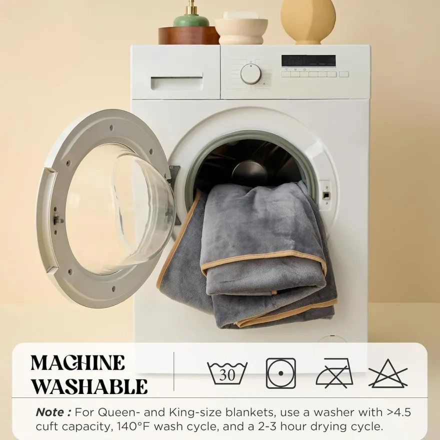 Lesure Wasserdichte Hundedecke Sherpa Fleece 100x80cm Grau, Waschbar & Wendbar