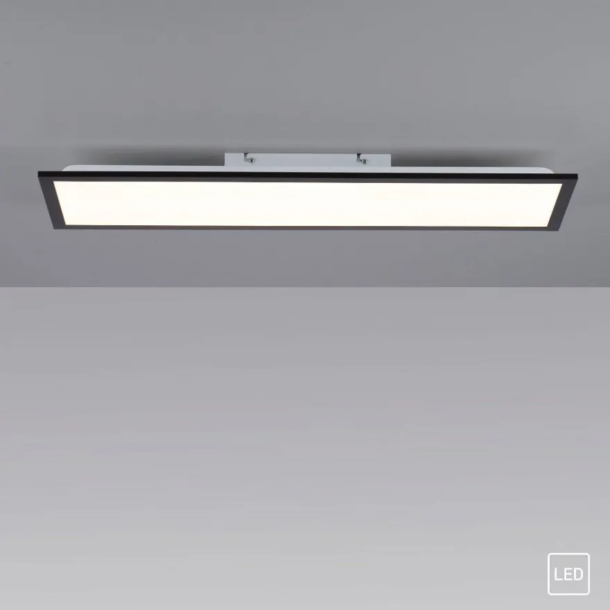 Leuchten Direkt 14741-18 FLAT LED Deckenleuchte schwarz 80x25cm 3000K