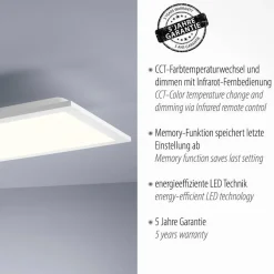 Leuchten Direkt 16534-16-O FLAT LED Deckenleuchte Weiss 100x25cm CCT dimmbar