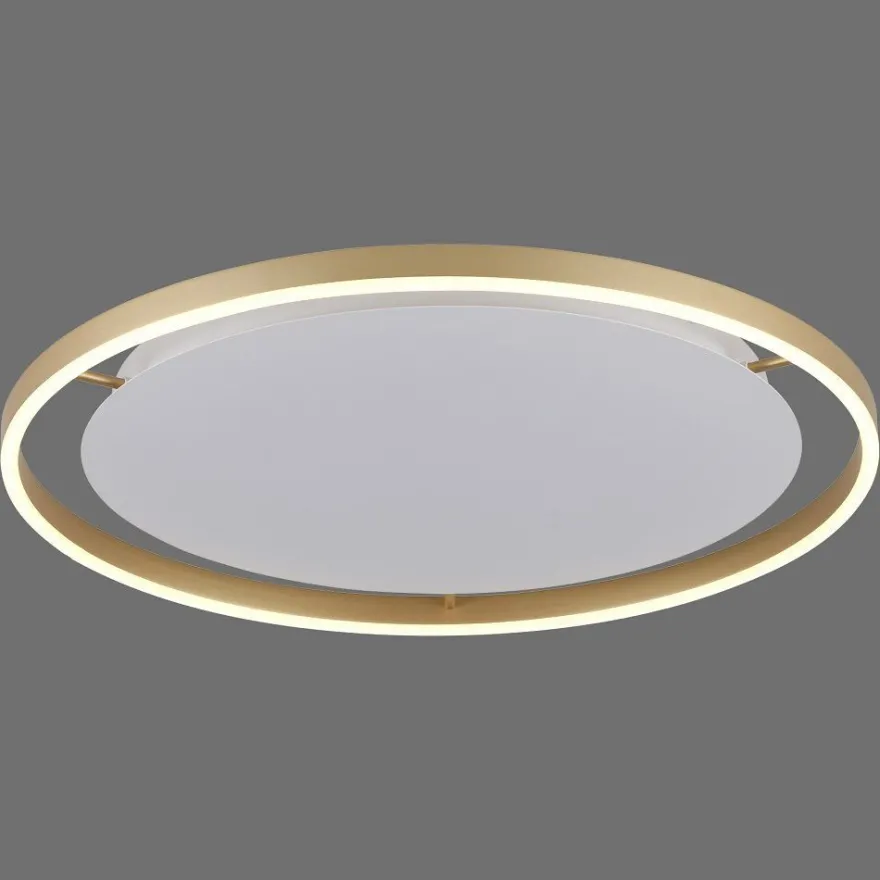 Leuchten Direkt 15392-60 RITUS LED Deckenleuchte Messing Matt rund 60cm