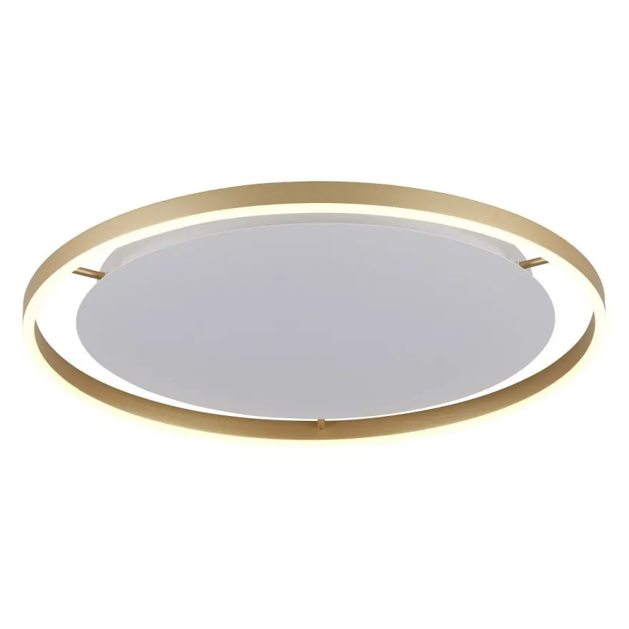 Leuchten Direkt 15392-60 RITUS LED Deckenleuchte Messing Matt rund 60cm
